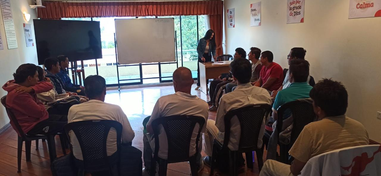 Sesión grupal de terapia ambulatoria